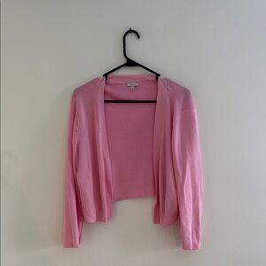Talbots Pink Cardigan Lightweight Knit Sweater